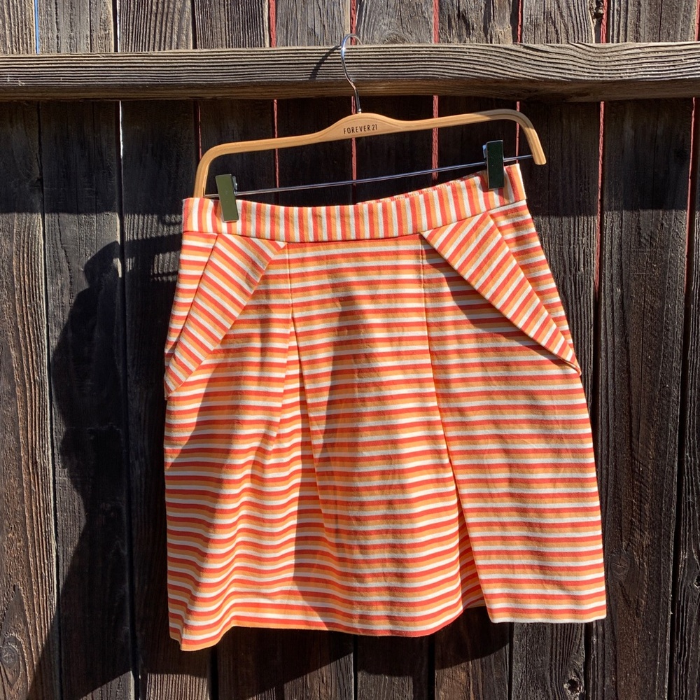 Pink Martini Orange & White Striped Skirt